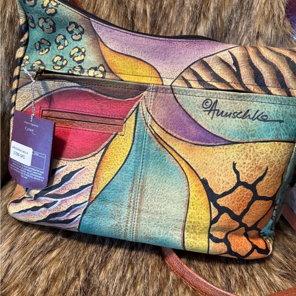 Anuschka Medium Everyday Genuine Leather Hand Painted Tote - Picture 3 of 5